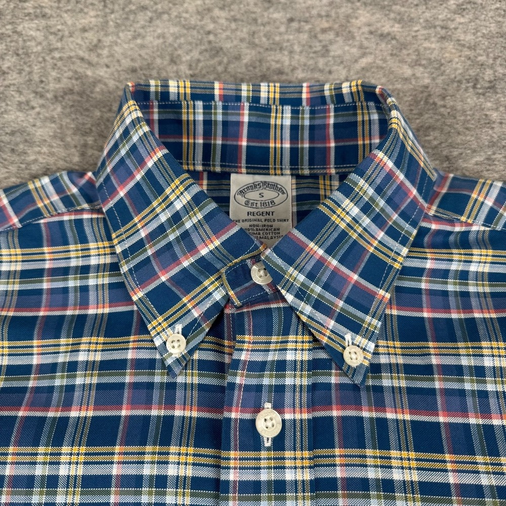 Brooks Brothers Regent Button Down Shirt Long Sleeve Plaid Cotton Mens Small S - Picture 4 of 13